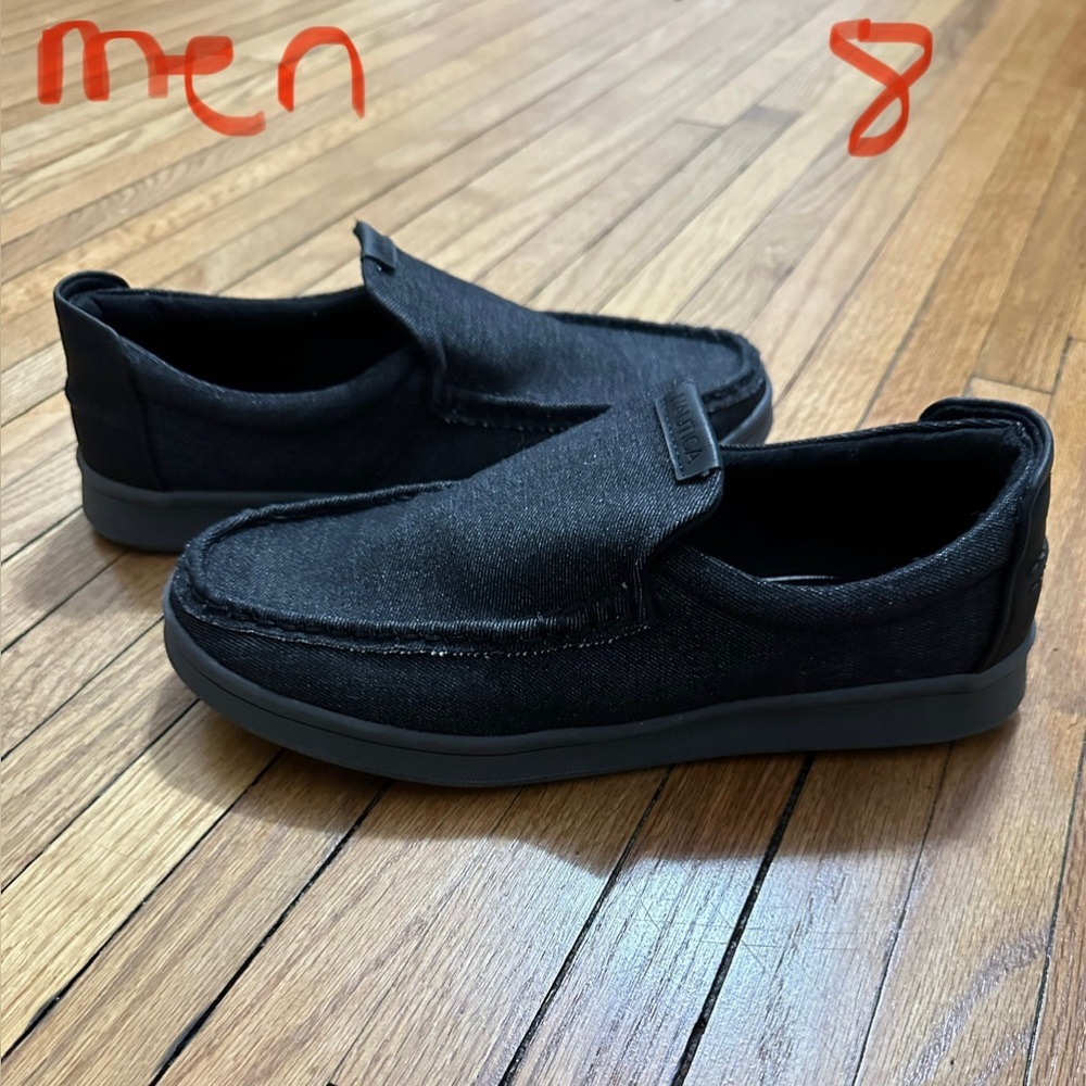 Men's Black Casual Slip-On Shoes